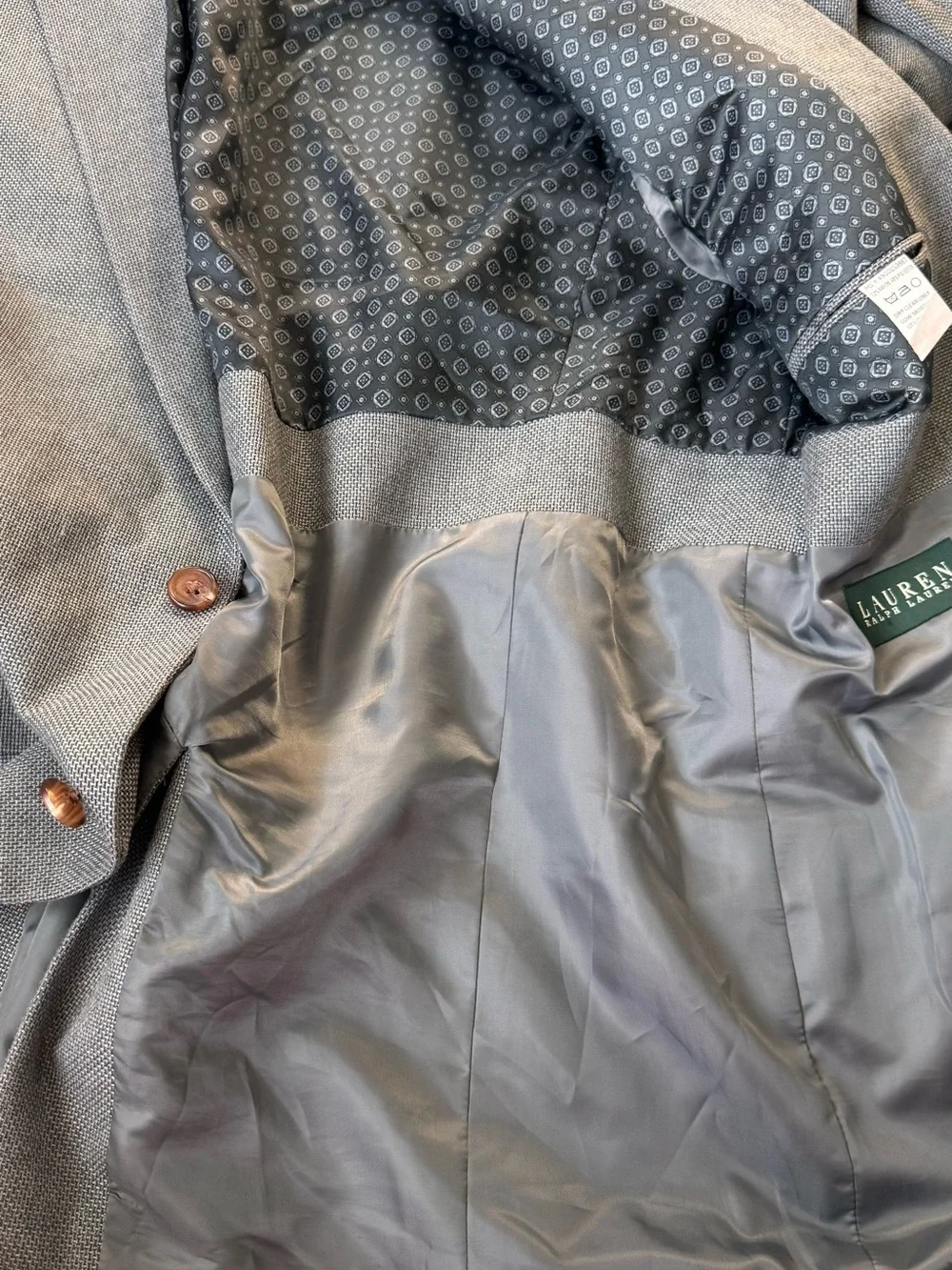 Lauren Ralph Lauren Men’s Gray Textured Blazer Sport Coat Size 41R